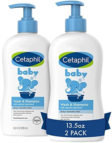 Cetaphil Baby Wash & Shampoo, 13.5oz Pack of 12, Hypoallergenic, Gentle Enough for Everyday Use, Soap Free by Cetaphil