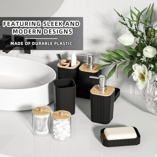 XLHOMO Bathroom Accessories Set - 10PC Elegant Black Bathroom Set - Image 2