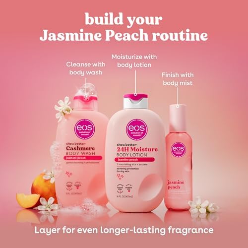 eos Essentials Bundle - Body Wash, Body Mist, Body Lotion - Jasmine Peach - Image 6