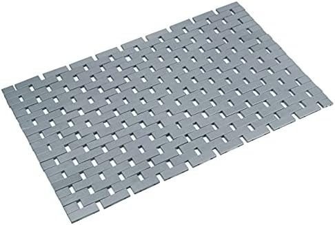 Bambo Bath Mat Bathroom Rugs Floor Wood Shower Bathtub Waterproof Non Slip Accessories 16x24 Inch Easy to Clean, Grey,1 pc by Fovlaurs