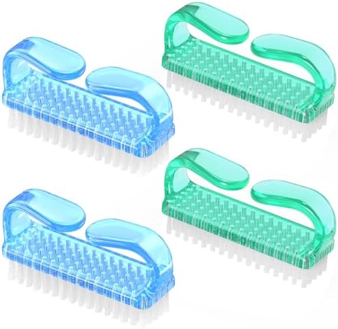 Larbois Handle Grip Nail Brush, Hand Fingernail Brush Cleaner Scrubbing Kit Pedicure for Toes and Nails Men Women (4 Pack) by Larbois
