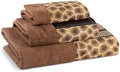 Zahari Home Safari Stripes Animal Bathroom Towel Set - 3 Piece Towel Set, Leopard and Cheetah Design with Zebra and Tiger Patterns by ZahariHome
