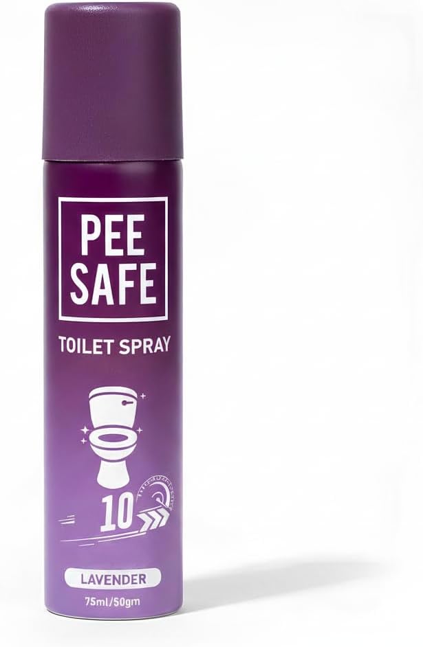 Pee Safe Lavender Scented Spray for Toilet Seats and Small Spaces, Travel-Size Bathroom Mist, 75ml (2.54 Fl Oz)