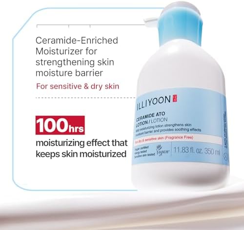 Illiyoon Ceramide Ato Lotion | Lightweight Moisturizer for Dry & Sensitive Skin, Barrier Repair for Face and Body, Mild for Babies, Vegan Certified, Korean Skincare, 2.29 fl.oz. (Pack of 2) - Image 3