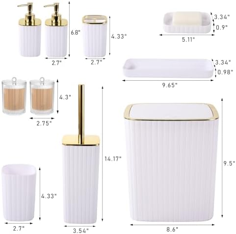 XLHOMO Bathroom Accessories Set - Gorgeous White Bathroom Set - Image 3