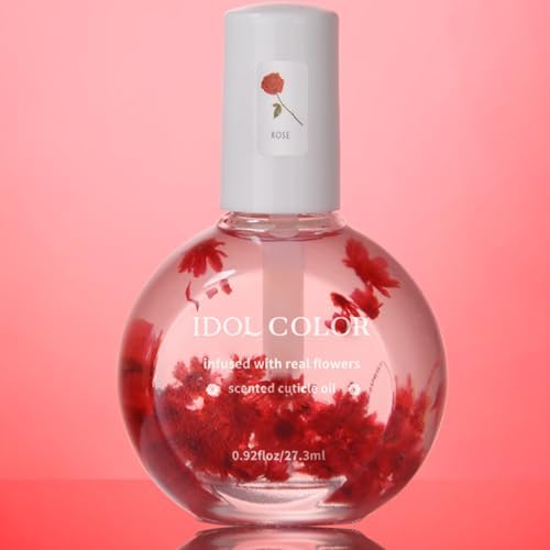 Flowery Scented Cuticle Oil, Infused with Real Flowers, Cuticle Revitalize Oil, Cuticle Remover - Cuticle Softener (0.92 fl.oz, ROSE) by Unknown