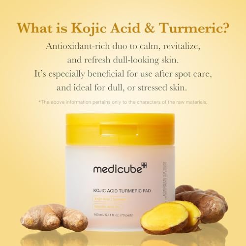 medicube Toner Pads Kojic Acid Turmeric Clarifying Pad for Troubled Skin (Pack of 2) - Image 3