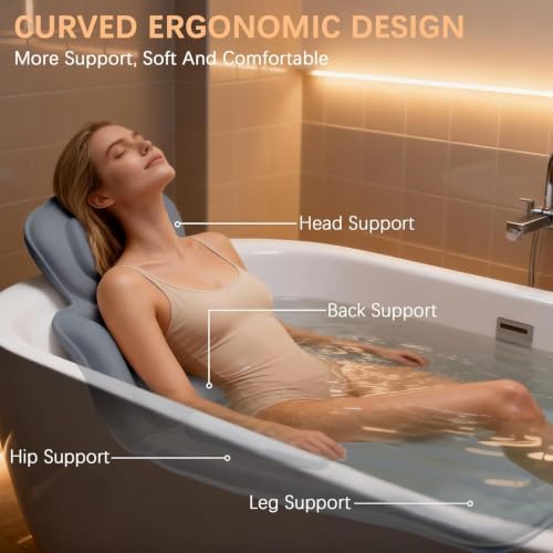 Full Body Bath Pillow for Bathtub Thickened 5D Air Mesh 144 Suction Cups - Image 3