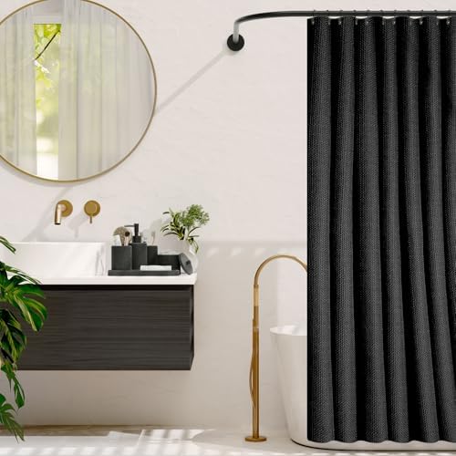 Clara Clark Bathroom Set - Coal Black Bathroom Accessories Set, 19PC Bathroom Accessory Set, Bathroom Sets with Shower Curtain Set, Soap Dispenser & Toothbrush Holder - Image 7