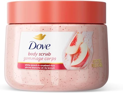 Dove White Peach & Crushed Rice Body Scrub Exfoliates and Deeply 15 Ounce (Pack of 12) by Dove