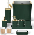 XLHOMO Bathroom Accessory Set - 10PC Gorgeous Green Bathroom Set by BetterbathroomwithXLHOME
