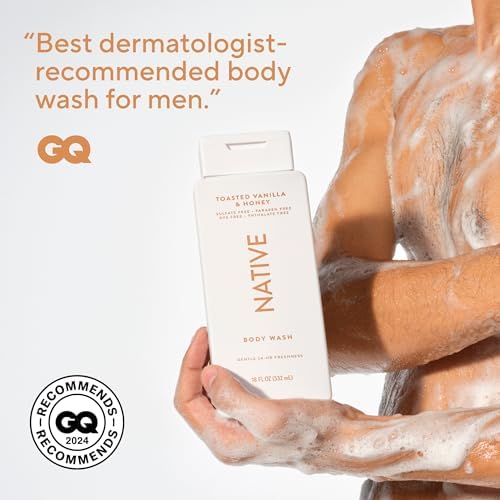 Native Clean Body Wash, Gentle & pH-balanced for Sensitive Skin, 24-Hr Freshness for Women & Men, Vegan & Cruelty-Free, Free of Sulfates & Parabens, Toasted Vanilla & Honey, 18 fl oz - Image 6