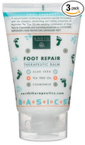 Earth Therapeutics Foot Repair Balm, 4-Ounce Tube (Pack of 3)