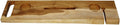 EcoDecors Eleganto 36" Live Edge Solid Teak Bath Caddy Tray with Handle, Book & Tablet Holder, Wine Glass Holders, Luxury Bathtub Tray