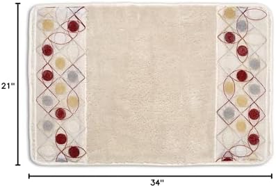 Zahari Home Sedona Modern Bathroom Rug Classic Luxury Bath Rug Contemporary Decor Beautiful Shower Mat Unique Design Stylish Bathroom Rug Bath Shower Tub Decor - Image 4