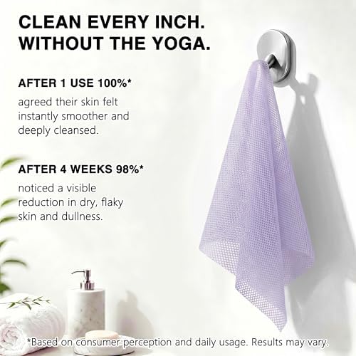 UJFQBH Authentic African Net Sponge 3 Pack, Exfoliating Body Scrubber for Gentle Daily Exfoliation, Deep Cleansing Back Scrubber for Hard to Reach Areas, Quick Drying Shower Essential Ocean Blue - Image 5
