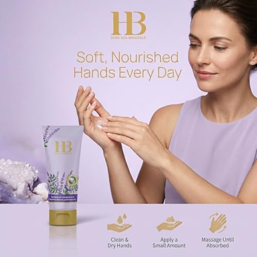 Health & Beauty Dead Sea Minerals Lavender Hand & Nail Cream 100ml – Moisturizing Hand Care for Dry Skin, Soft Hands, Nail Nourishment & Daily Hydration - Image 4
