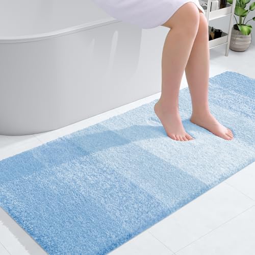 OLANLY Bathroom Runner Rug 54x24, Extra Soft Absorbent Microfiber Bath Rugs by OLANLY