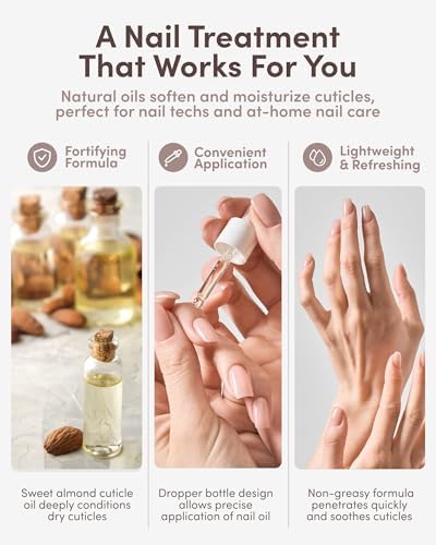 ella+mila Cuticle Oil for Nails - Sweet Almond & Castor, Vegan, 2.3 fl oz - Image 4