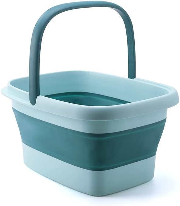 Collapsible Foot Soaking Tub Foldable Foot Bath Soak Tub Basin for Home Spa - Image 7