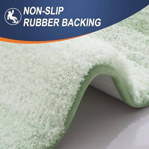 OLANLY Luxury Toilet Rugs U-Shaped 24x20, Soft Absorbent Microfiber Mat - Image 5