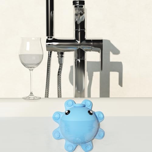 Bathtub Overflow Drain Cover - Silicone Bathroom Overflow Cover for Bath Tub, Bathroom Spa Accessories, Adds Inches of Water for Deeper Bath，Baby Blue - Image 6