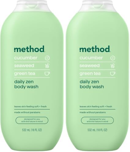 Method Body Wash, Daily Zen, Paraben and Phthalate Free, 18 oz (Pack of 2) by method