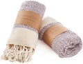 BAY LAUREL Turkish Hand Towel – Pack of 2 | Soft & Absorbent Decorative Towels for Bathroom, Hand, Face, Hair, Gym, Yoga, SPA, Kitchen & Tea | Boho Decor(Blush Pink, Herringbone 15x26 Inches(Set of 2) by BayLaurel