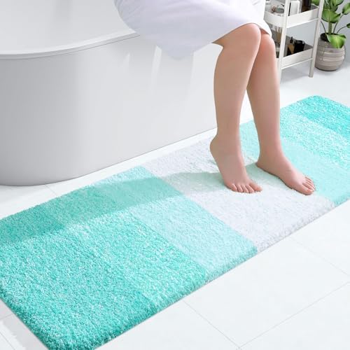 OLANLY Bathroom Runner Rug 59x20, Extra Soft Absorbent Microfiber Bath Rugs by OLANLY