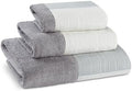 Zahari Home Modern Line Bathroom Towel Set - 3 Piece Set, Modern Design, Luxury Gray Towels by ZahariHome