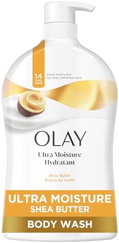 Olay Body Wash for Women, Ultra Moisture, 24hr Moisturizing, Hydrating & Refreshing, B3 Vitamin Complex, Free of Parabens & Phthalates, for All Skin Types, Shea Butter Scent, 33 fl oz by Olay