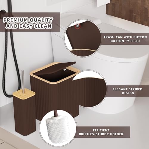 XLHOMO Bathroom Set - 25PC Brown Bathroom Set with Shower Curtain and Rugs - Image 6