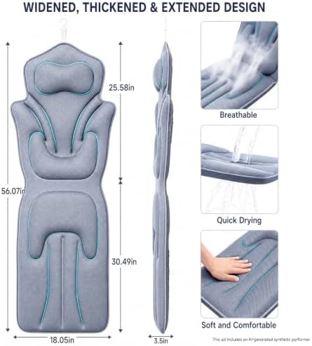 Full Body Bath Pillow for Bathtub Thickened 5D Air Mesh 144 Suction Cups - Image 2