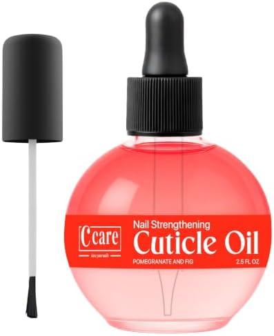 C CARE Pomegranate and Fig Cuticle Oil For Nails - Repairs Cuticles Overnight - Moisturizes and Strengthens Nails and Cuticles - Dropper & Brush included - 2.5oz by CCARE
