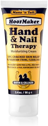 Mane 'n Tail Hoofmaker Hand & Nail Therapy 3.4 oz with biotin, Collagen, and Allantoin That Strengthen and Soften Skin Contains shea Butter & Fragrance Free by ManenTail