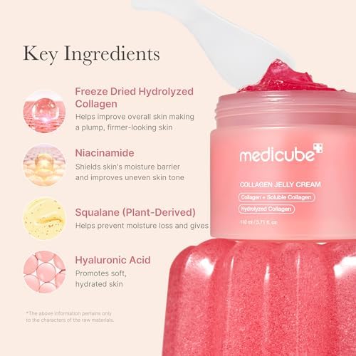 medicube Jelly Cream with Collagen, Niacinamide | Freeze-Dried Hydrolyzed Collagen for Skin Barrier Hydration & 24H Glow | Plumper, Firmer looking skin | 3.71 fl.oz (Pack of 2) - Image 4
