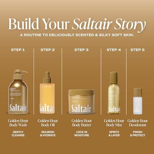 Saltair Body Oil – Silky After Shower and Bath Dry Oil for Women and Men – Non-Greasy, Well-Absorbing Moisturizer for Hydrating Dry Skin – Golden Hour Scent, 4oz (Pack of 2) - Image 6