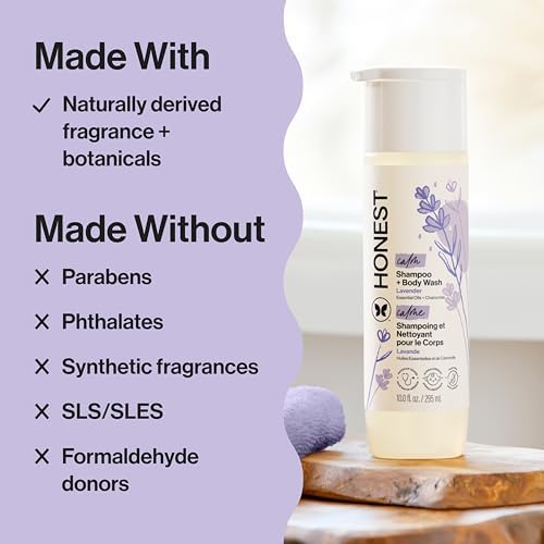 The Honest Company Shampoo & Body Wash, Tear-Free, Lavender Calm, 10 fl oz - Image 4