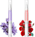 PEACECOLOR 2Pcs Cuticle Oil Pen Lavender & Rose Scent Portable Nail Cuticle Oil Moisturizing Nail Strengthener Professional Nail Care Softener Treatment Kit by PEACECOLOR