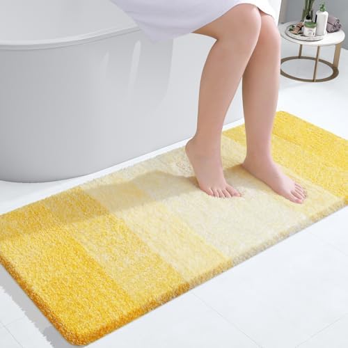 OLANLY Bathroom Runner Rug 47x24, Extra Soft Absorbent Microfiber Bath Rugs by OLANLY