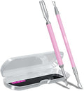 2PCS Mauve/Pink Purple Cuticle Pusher Tool and Scraper Nail Pusher by GA%26EN