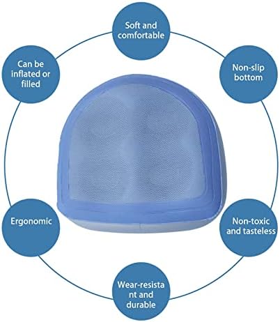 Inflatable Hot Tub Seat Booster with Suction Cups & Mesh Cover, Dual Use Inflatable Hot Tub Cushion Seat, Non Slip Blow Up Pillow Hot Tub Chairs Accessories for Adults Elderly Spa Bathtub - Image 5