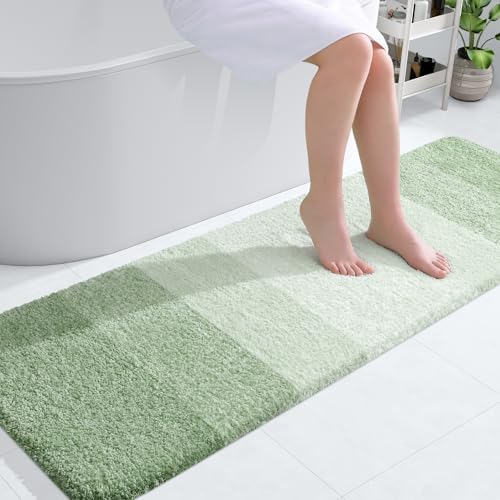 OLANLY Bathroom Runner Rug 59x20, Extra Soft Absorbent Microfiber Bath Rugs by OLANLY