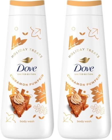 Dove Limited Edition Holiday Treats Body Wash Cinnamon Pumpkin Pie for Deep Nourishment 20 oz (Pack of 2) by Dove