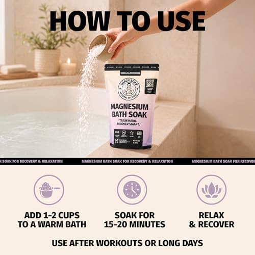 Coach Soak Magnesium Bath Soak - 3 lb, Vanilla & Patchouli Bath Salts - Image 5