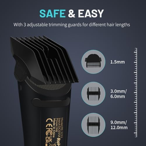 PRITECH Manscape Body Hair Trimmer - Waterproof Pubic Hair Ball Trimmer, Ceramic Blade Shavers Electric Razors for Men with USB-C Charging, Wet/Dry Use, Nick-Free Mens Grooming Kits, Gifts for Men - Image 3