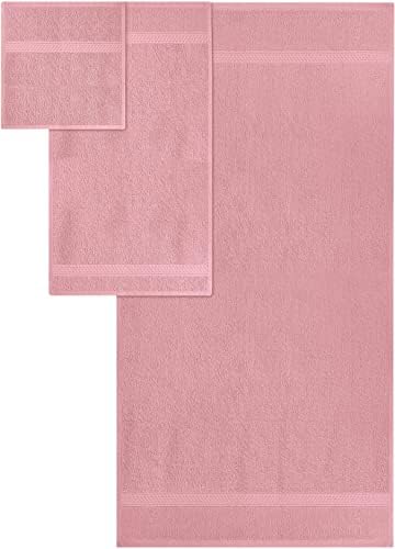 Utopia Towels 8 Piece Majestic Plush Luxury Towel Set, Cotton, Dusty Pink - Image 2