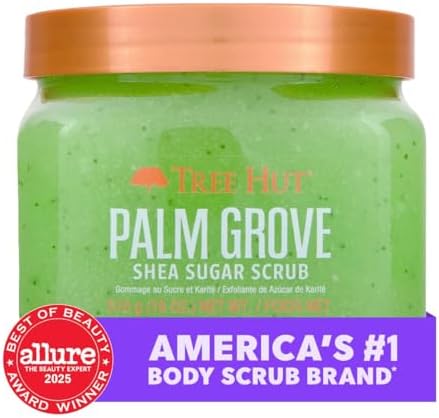Tree Hut Palm Grove Body Scrub, Exfoliating Sugar Scrub, Vegan, 18 Ounce (Pack of 12) - Image 3