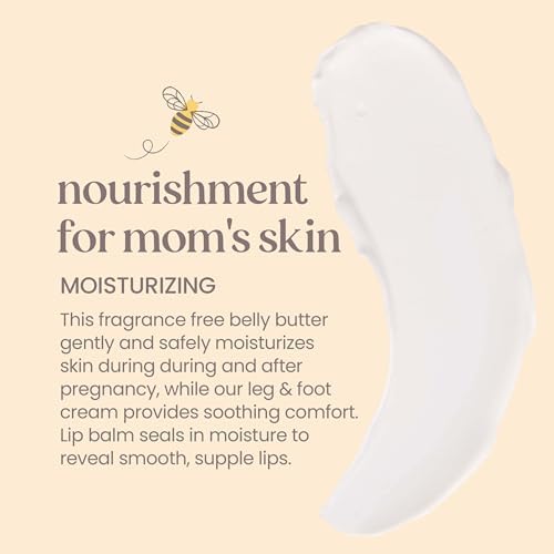 Burt's Bees Mama Gift Set, Includes Lip Balm, Leg and Foot Cream, and Belly Butter, Natural Origin Skin Care, 0.15 oz./3.38 oz./6.5 oz. - Image 2