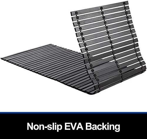 Bath Mat Bathroom Runner Long Large Rugs Floor Wood Shower Bathtub Waterproof Non Slip Accessories 16x48 Inch Easy to Clean, Black, 1 pc - Image 3
